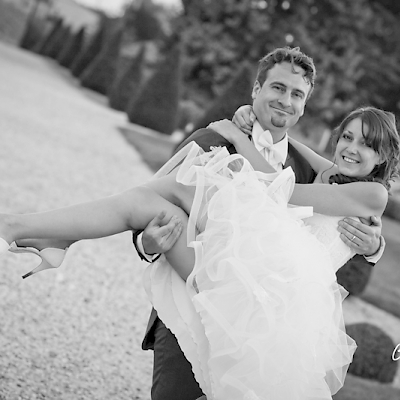 Reportage mariage, photo du couple en noire et blanc