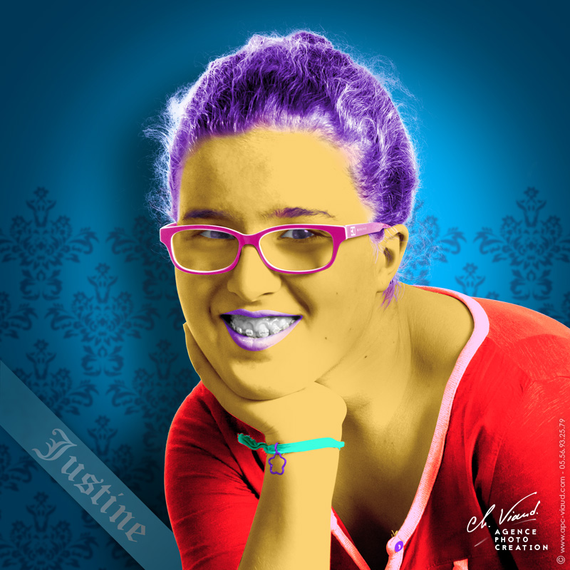 Portrait personalisé façon Andy Warhol