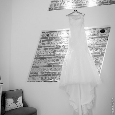 Reportage mariage, photo de la robe de mariée