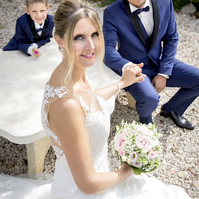 Reportage mariage, photo de couple avec leurs fils