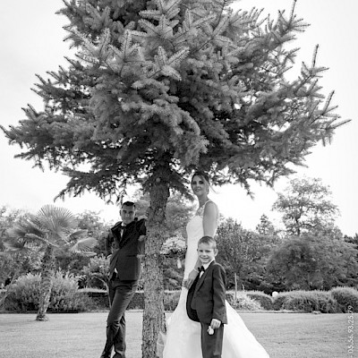 Reportage mariage, photo de couple avec leurs fils