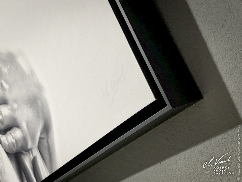 Impression sur papier d'art hahnemühle et cadre caisse américaine aluminium