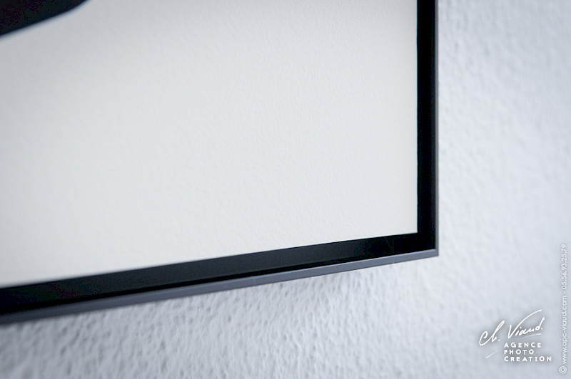 Impression sur papier d'art hahnemühle et cadre caisse américaine aluminium