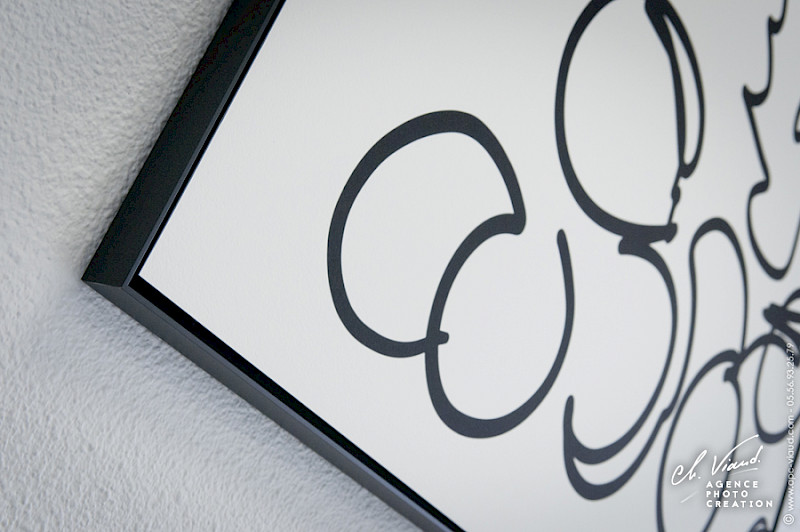 Impression sur papier d'art hahnemühle et cadre caisse américaine aluminium