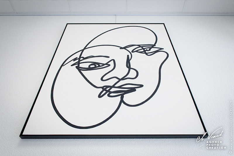 Impression sur papier d'art hahnemühle avec cadre caisse américaine aluminium