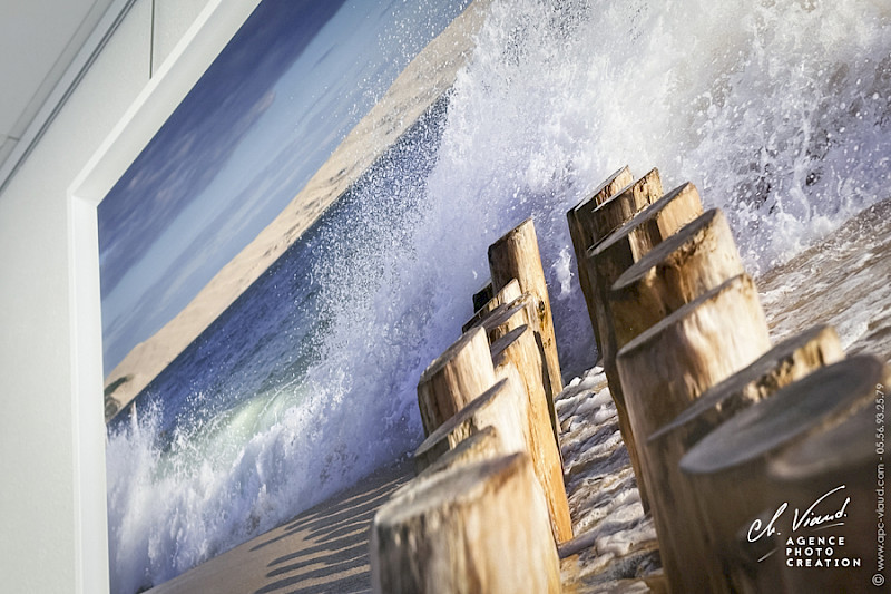 détail de la photo d'art éclats d'écume