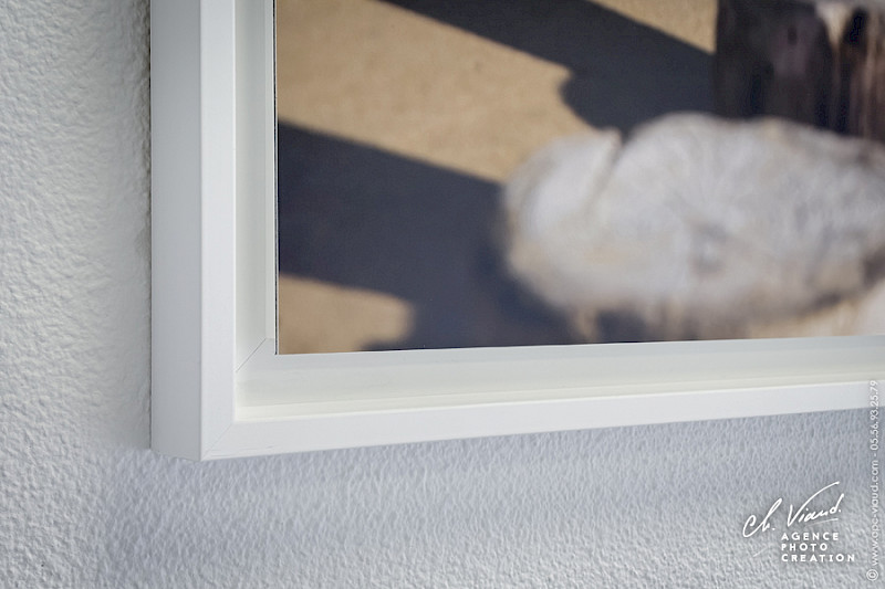 détail de la caisse américaine épaisse blanche